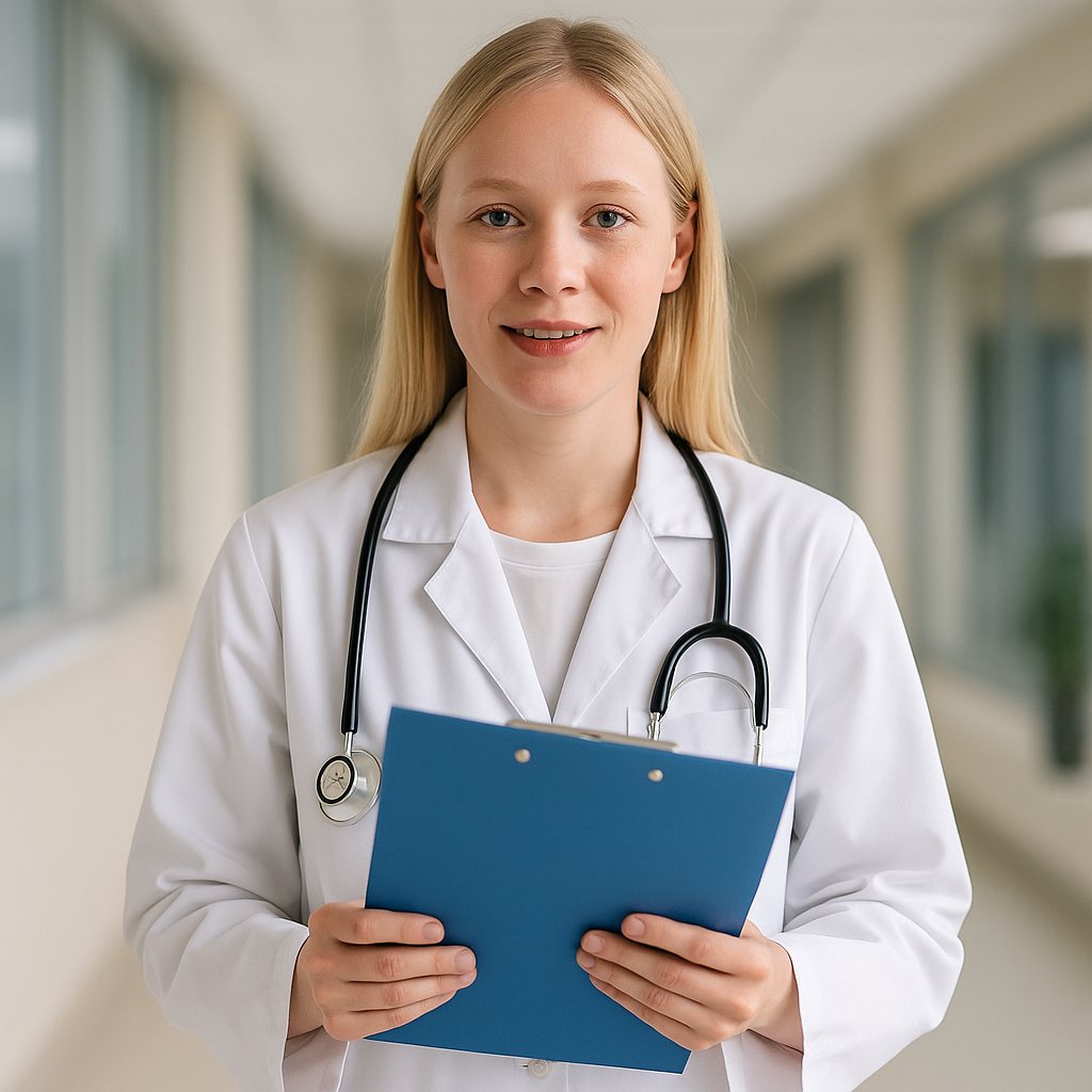 Doctor using a tablet